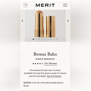 Merit Bronzer stick- Quince shade